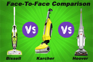 Bissell Crosswave vs Hoover FloorMate vs Karcher FC5